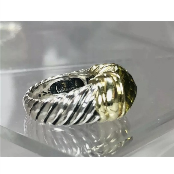 Authentic David Yurman Lemon Citrine 5.5 SS Gold. - Picture 3 of 7